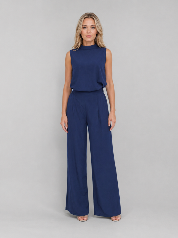 Women's Sleeveless Wide Leg Co-Ord Set – Casual Two-Piece Outfit