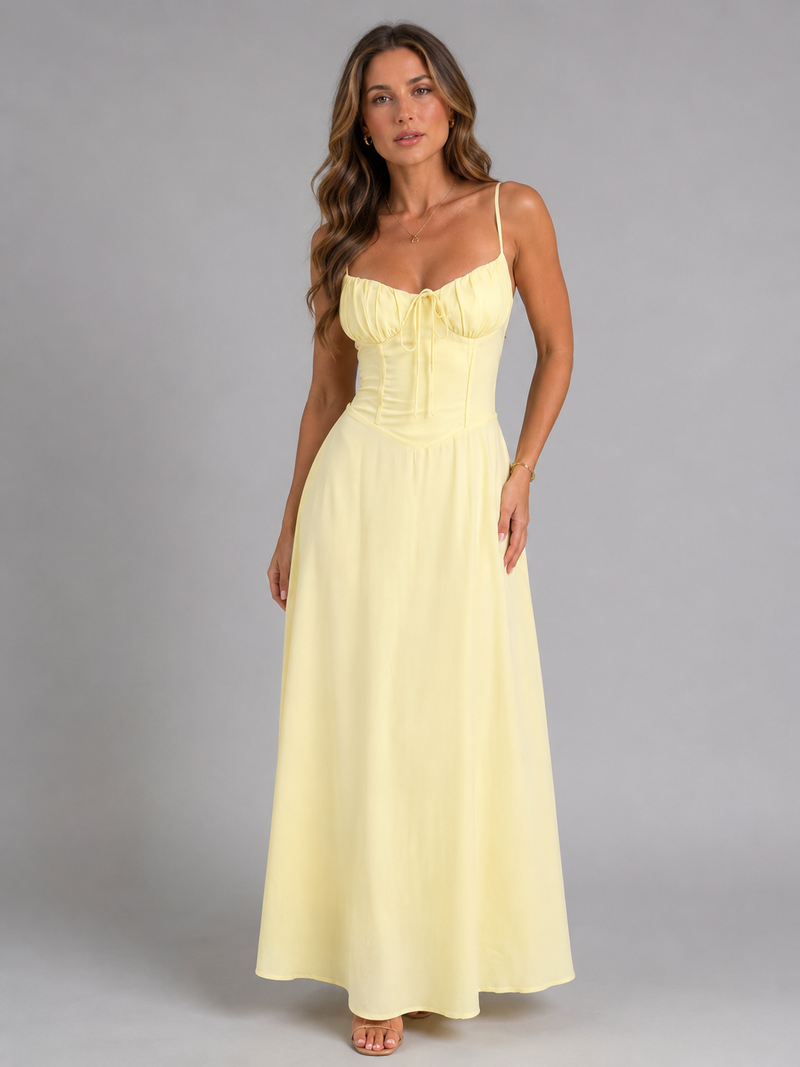 Women’s Strappy Summer Maxi Dress - Flowing Silhouette