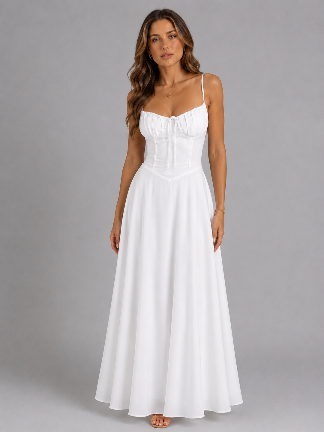 Women’s Strappy Summer Maxi Dress – Flowing Silhouette