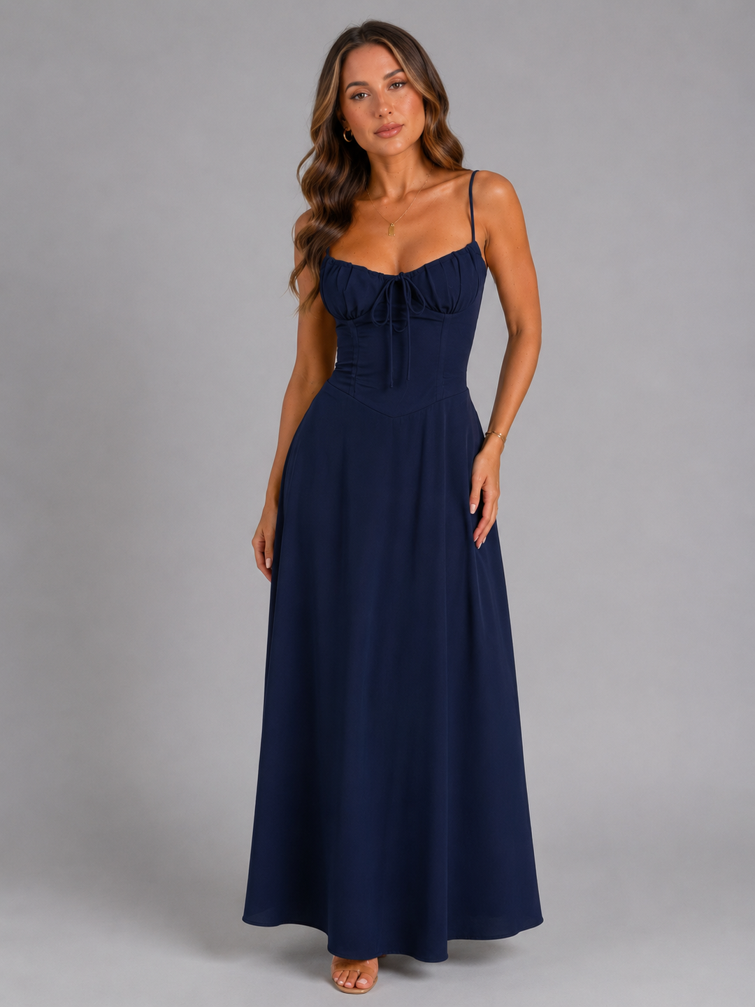 Women’s Strappy Summer Maxi Dress – Flowing Silhouette