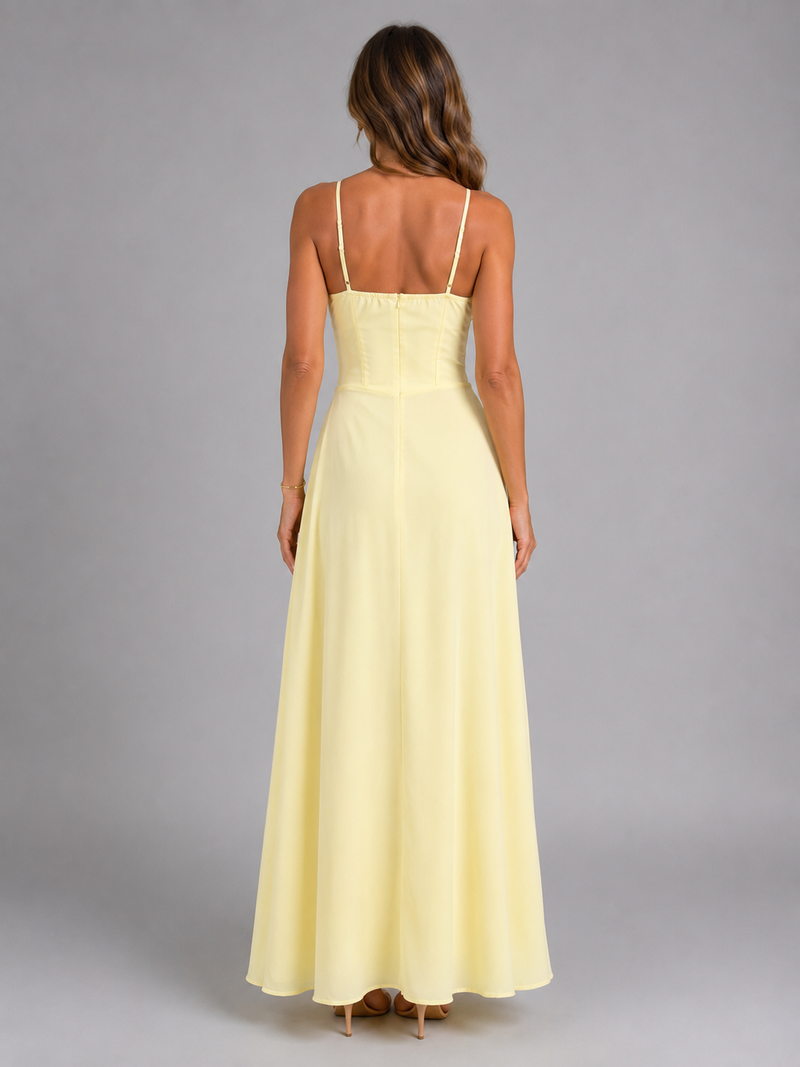Women’s Strappy Summer Maxi Dress - Flowing Silhouette