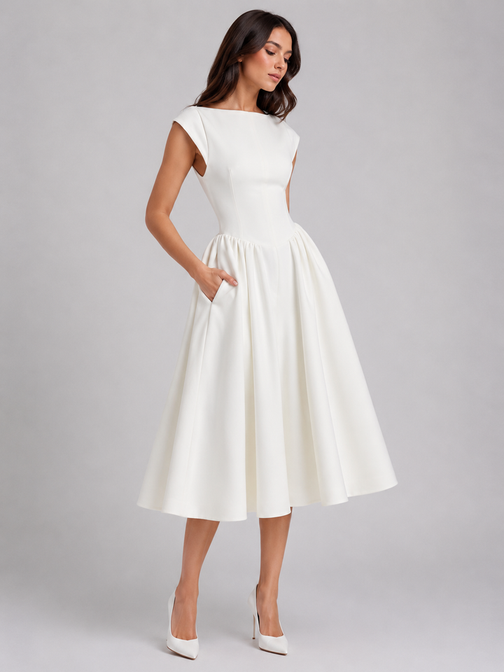 Harriet Structured Midi Dress
