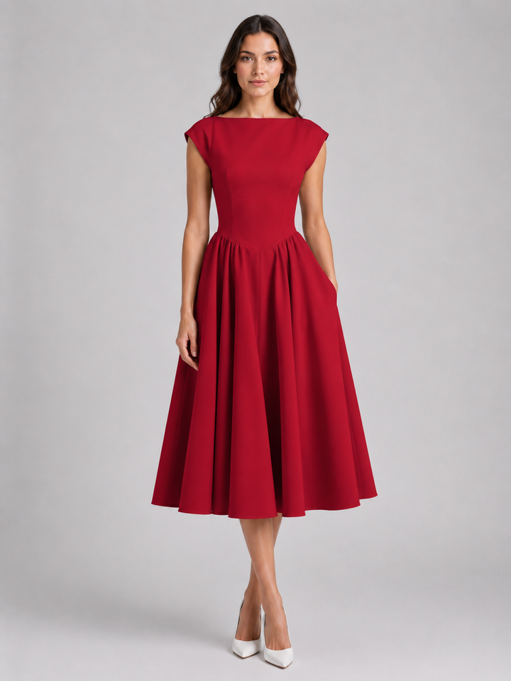 Harriet Structured Midi Dress