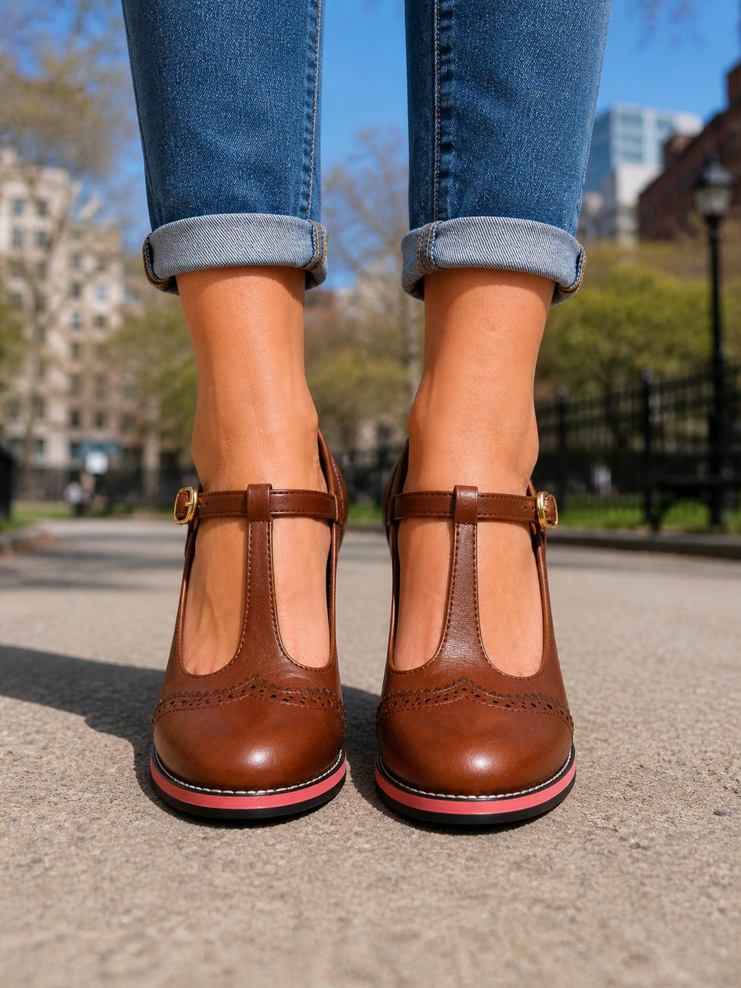 Orsini Brogue T-Bar Heels