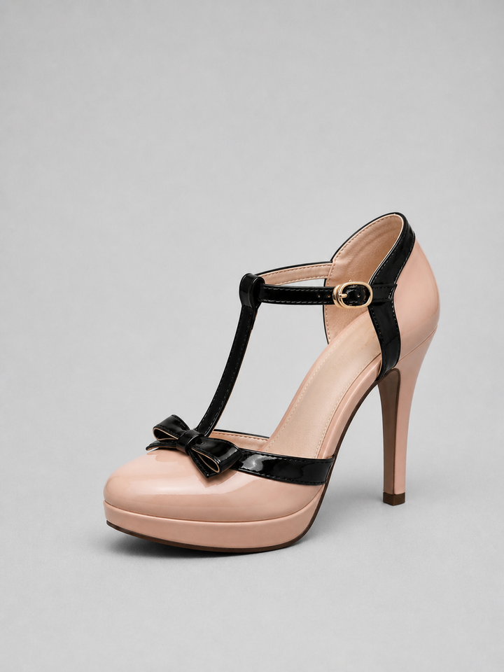 Women’s T-Bar Platform Heels – Elegant Comfortable Summer Shoes