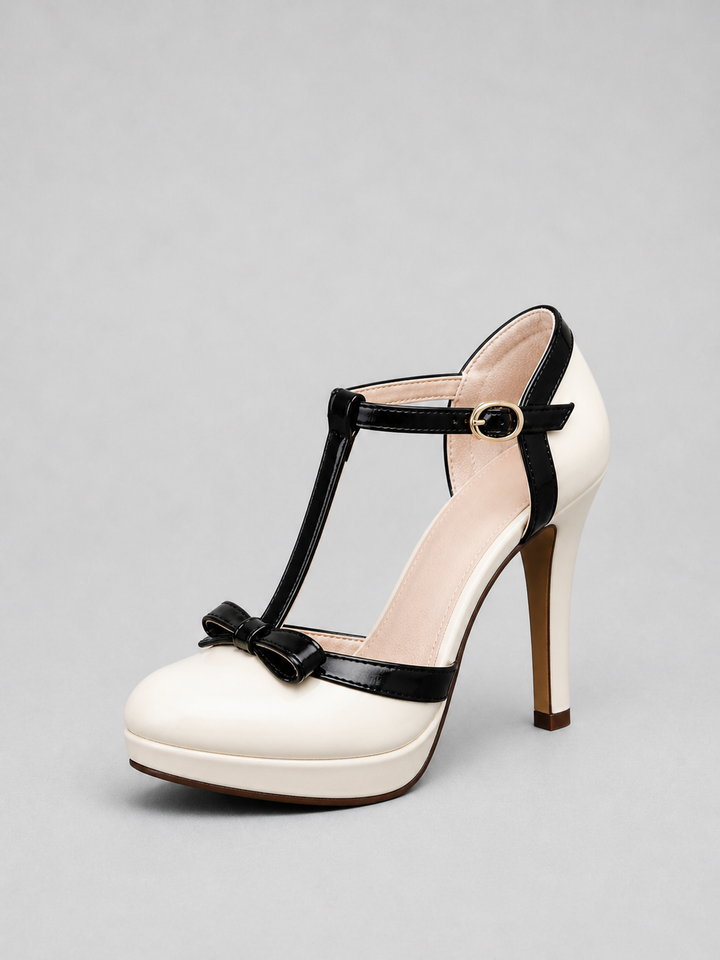 Women’s T-Bar Platform Heels – Elegant Comfortable Summer Shoes