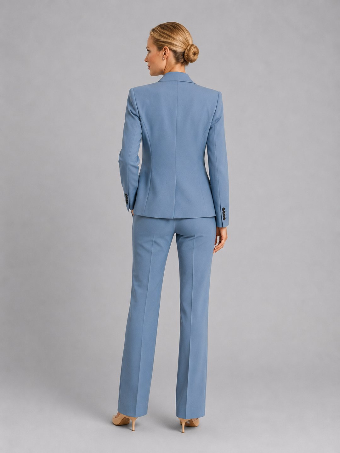 Women’s Tailored Blazer & High-Waist Trousers Set – Elegant Structured Suit