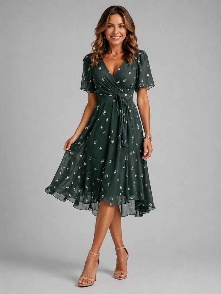Junia Floral Wrap Dress