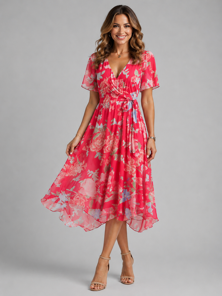 Junia Floral Wrap Dress