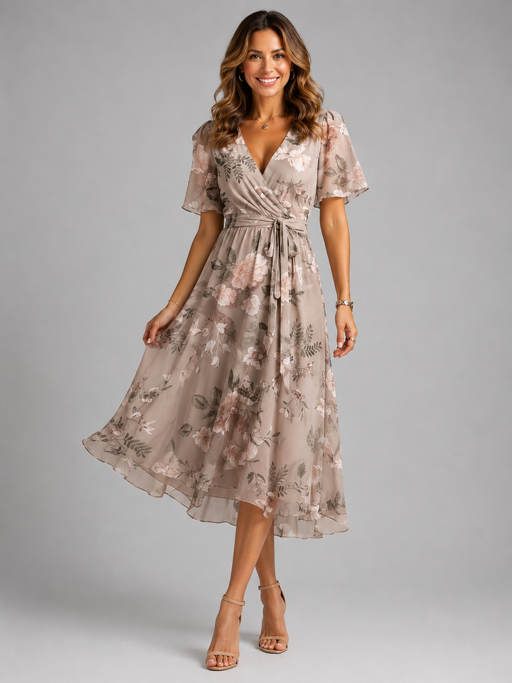 Junia Floral Wrap Dress