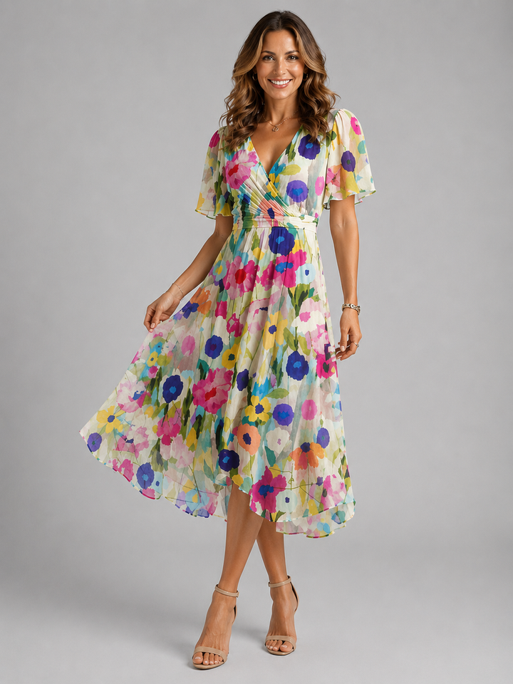 Junia Floral Wrap Dress