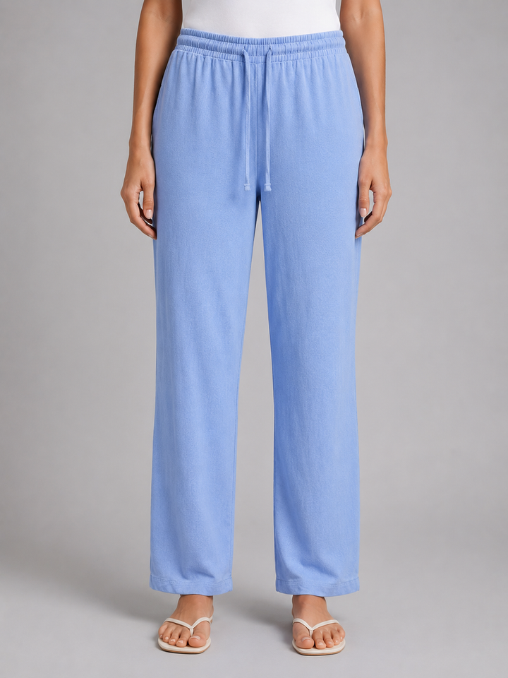 Women's Relaxed Drawstring Trousers – Wide Leg Casual Fit