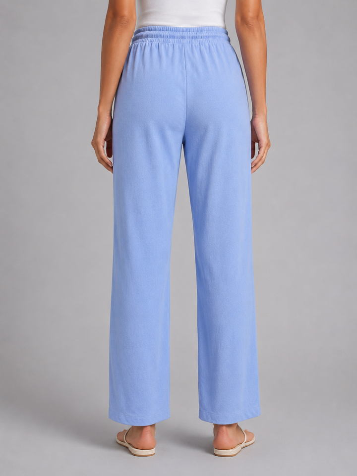 Women's Relaxed Drawstring Trousers – Wide Leg Casual Fit