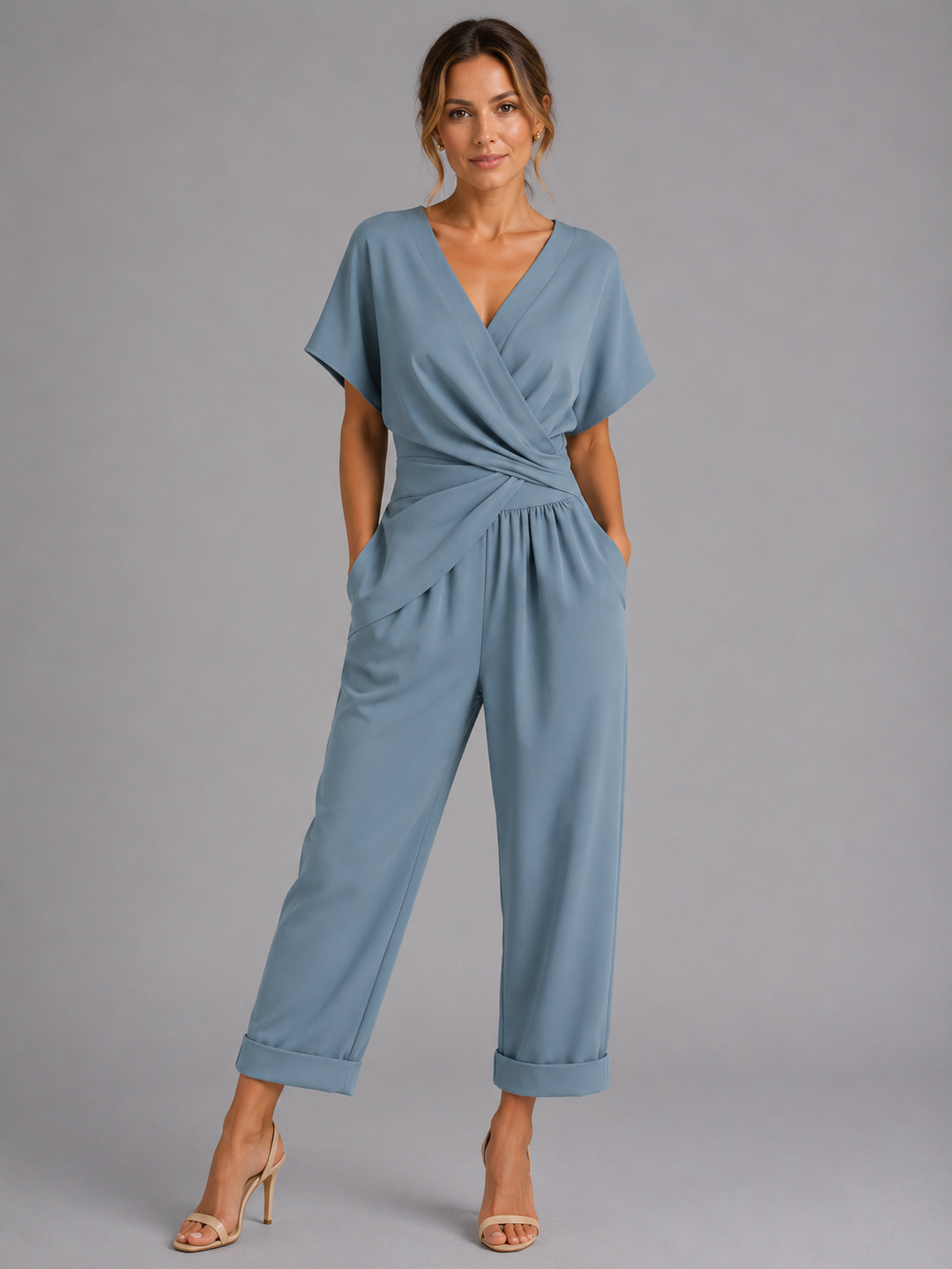 Women’s Wrap Front Co-Ord Set – Relaxed Summer Fit