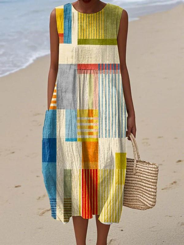 Women's Sleeveless Flowing Summer Dress