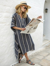 Sienna | Lightweight Striped Kaftan Maxi Dress