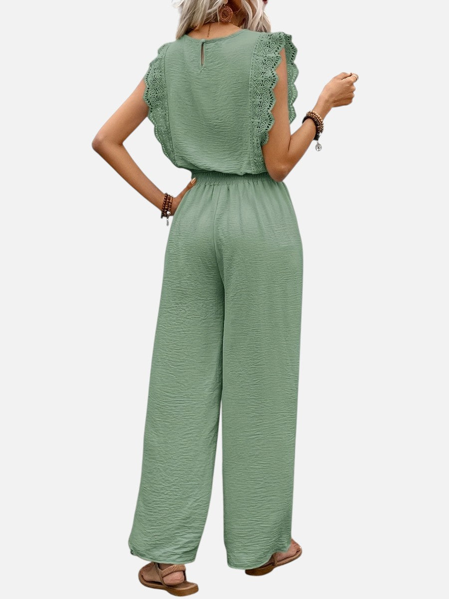Women’s Two Piece Outfit Set – Relaxed Top & Wide Leg Trousers
