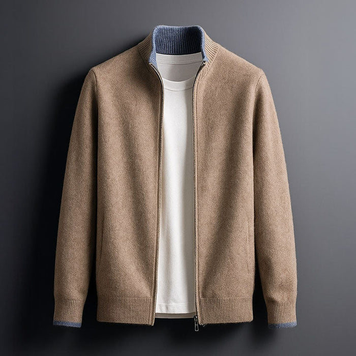 Bordeaux Merino Zip Jacket