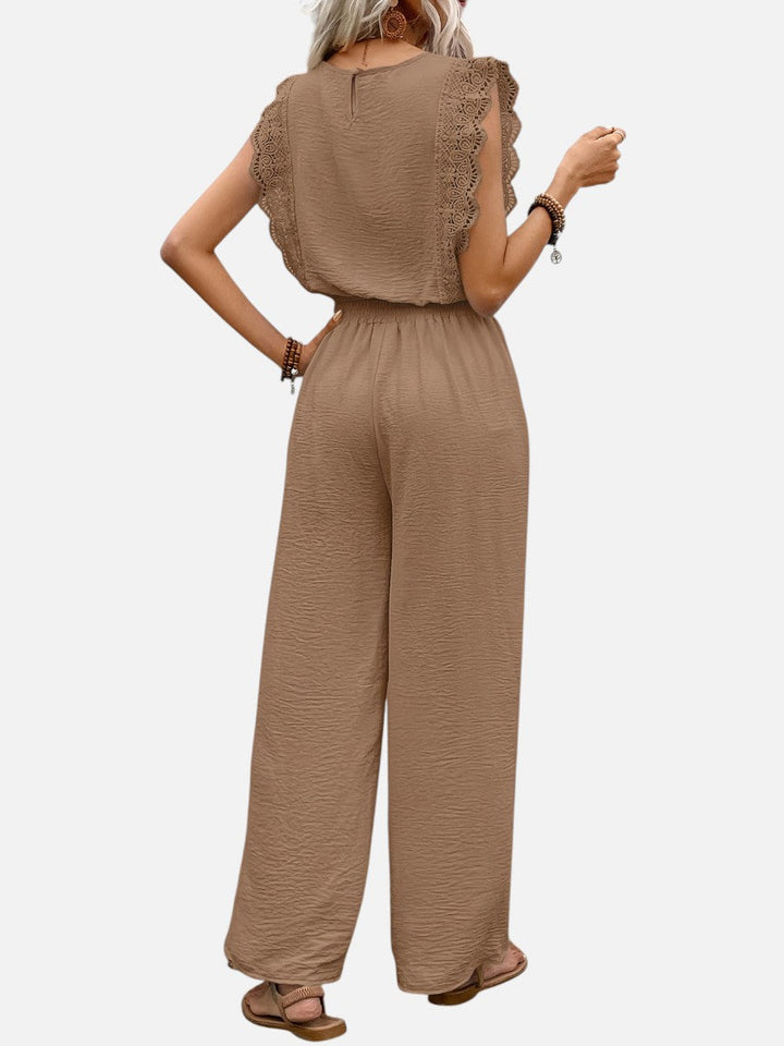 Women’s Two Piece Outfit Set – Relaxed Top & Wide Leg Trousers