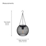 Cranbrook Mesh Solar Garden Lantern | dimensions | 54b02483305da8aa