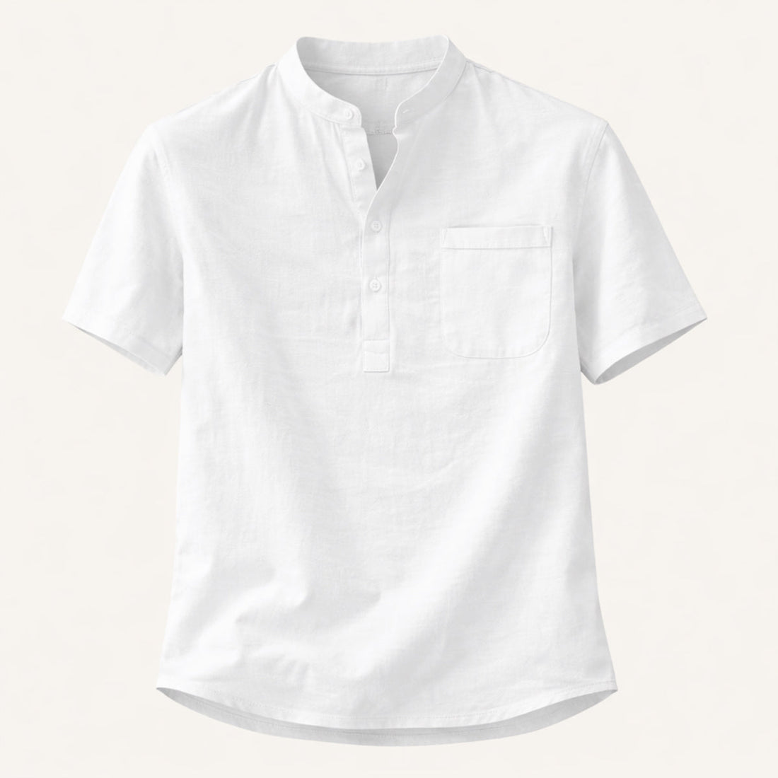 Men's Henley Shirt | Premium Cotton Linen Comfort