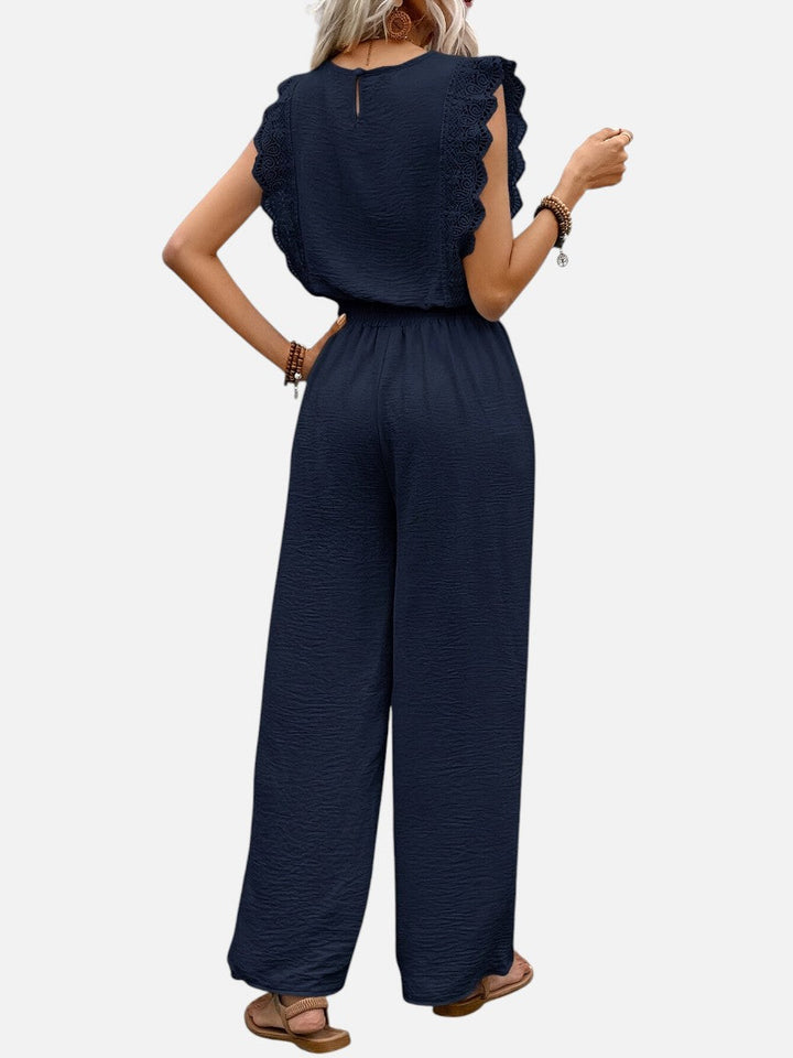 Women’s Two Piece Outfit Set – Relaxed Top & Wide Leg Trousers