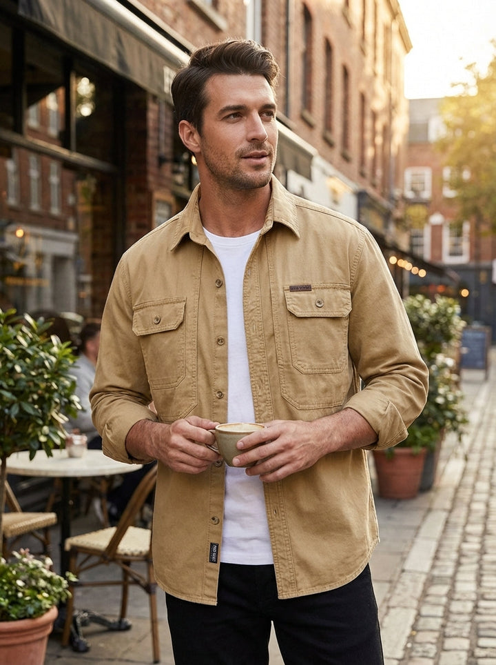 Wendell Shirt with Chest Pockets and Button Placket