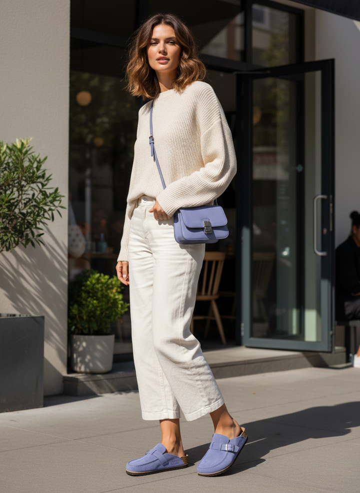 Delphine Suede Clogs