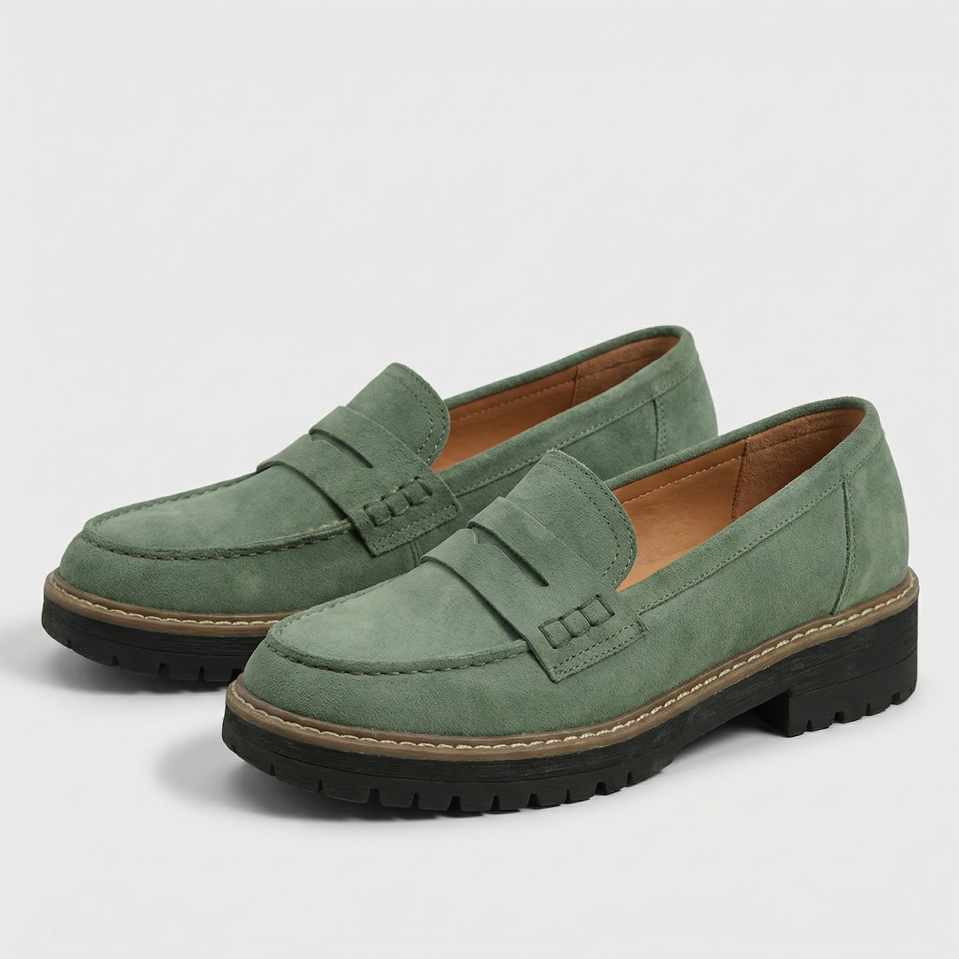 Women’s Classic Comfort Loafers – Leather Look