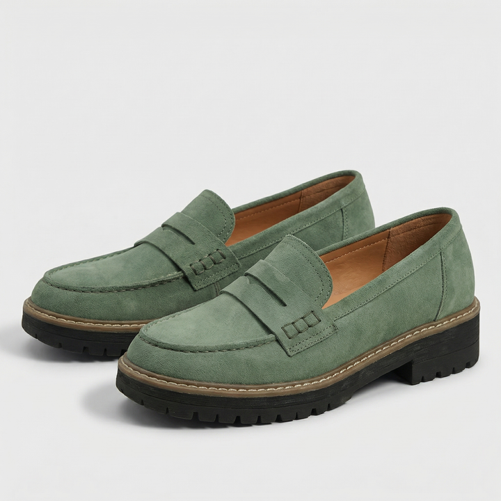 Women’s Classic Comfort Loafers – Leather Look