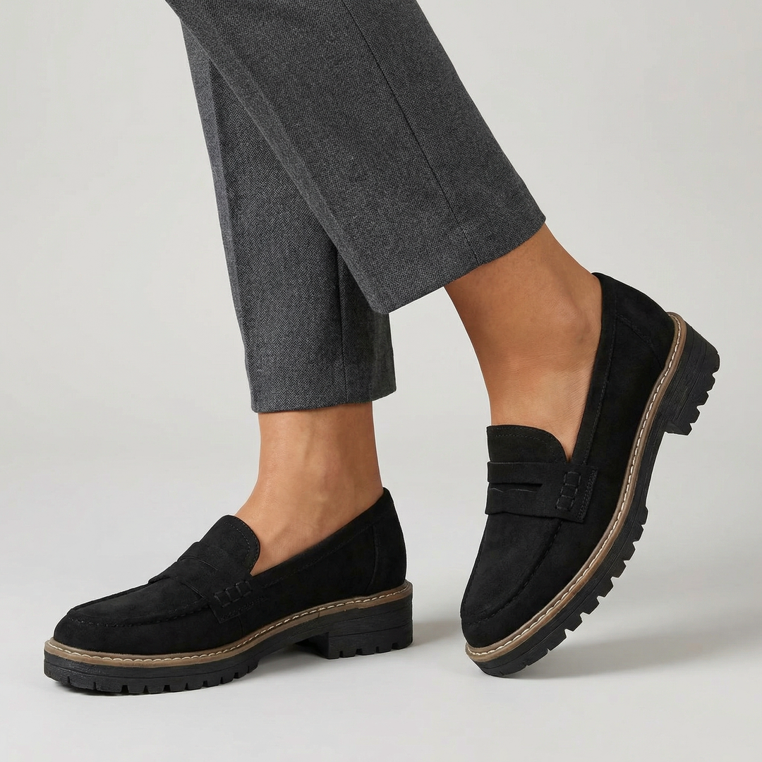 Women’s Classic Comfort Loafers – Leather Look