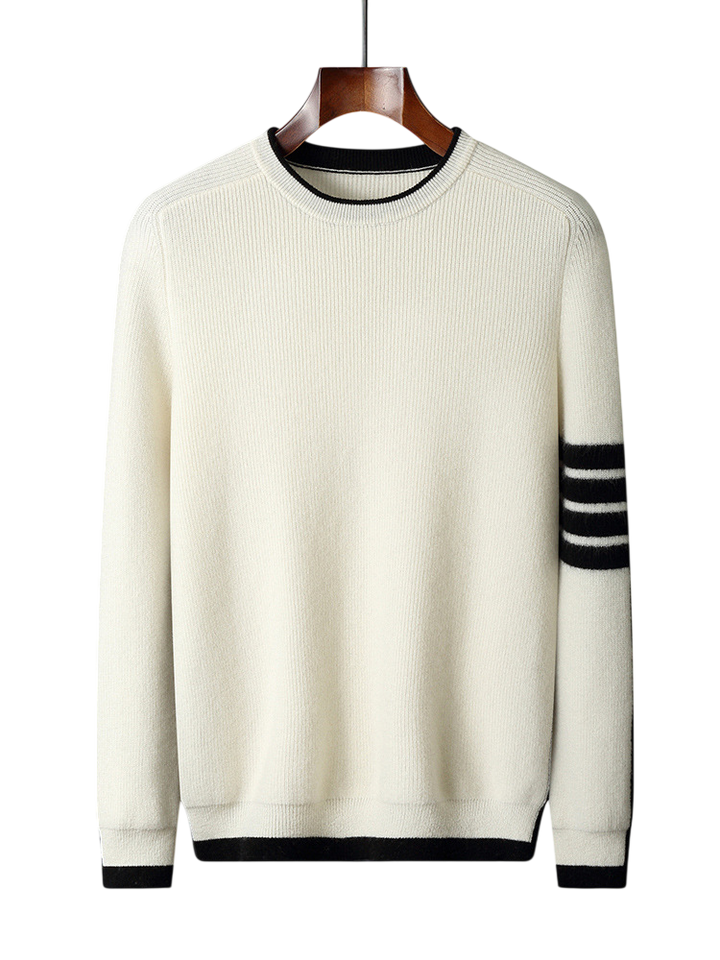 Contrast-Trim wool Crewneck