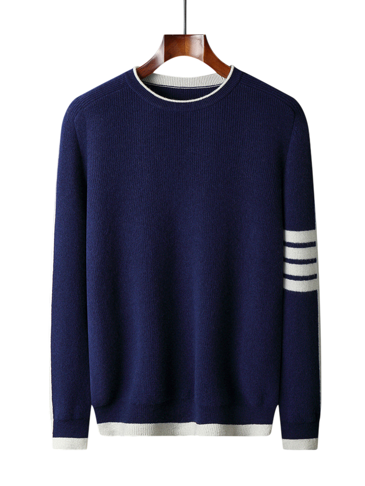 Contrast-Trim wool Crewneck