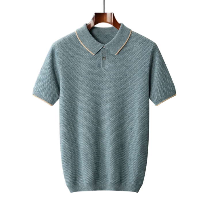 Écru Cachemire Wool Blend Polo