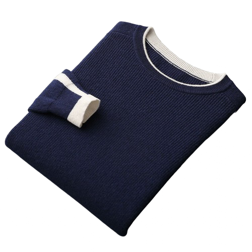 Contrast-Trim wool Crewneck