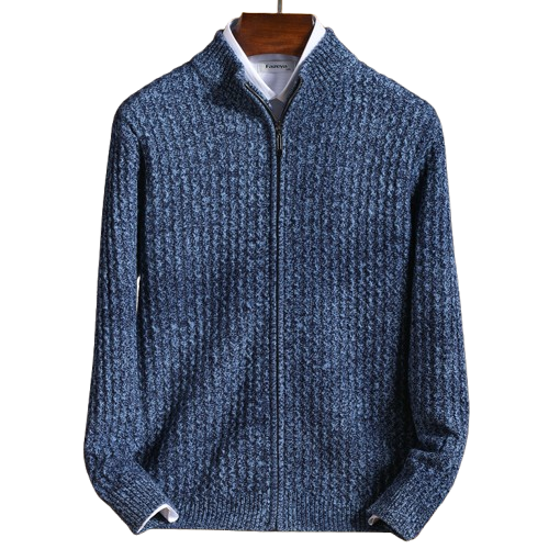 Textured Maison Wool Zip Jacket