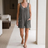 Valencia Scoop Neck Jumpsuit - Dark Gray