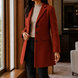 Valencia Tailored Coat - Brick red