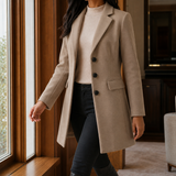 Valencia Tailored Coat - Dark beige
