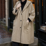 Alina-Mae Hooded Overcoat - Khaki