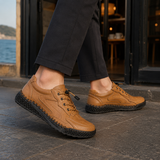 Bargello Lace-Up Shoes - Tan