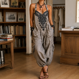 Vivienne V Neck Jumpsuit - Gray