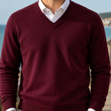 Hector V-Neck Sweater - Red