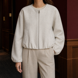Andrina-Belle Cropped Jacket - Off White