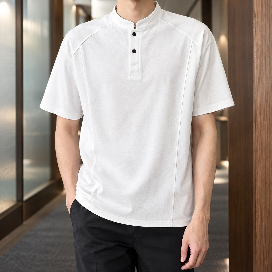 Charles Henley Shirt - White