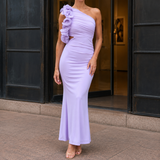 Harriet-Louise One-Shoulder Dress - Light Purple