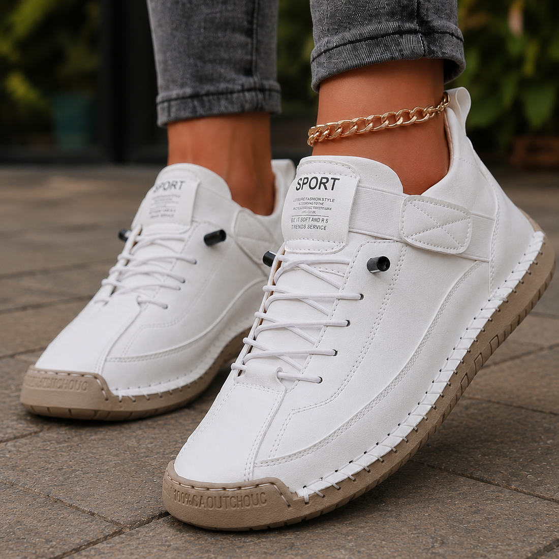 Dalmasso Lace-Up Sneakers - White