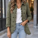 Jemima-Grace Ruffle Jacket - Green