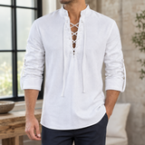 Ralph Lace-Up Shirt - White