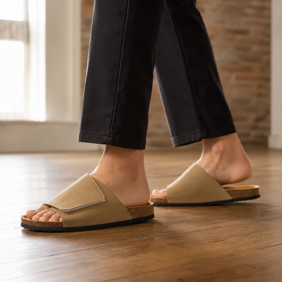 Maderno Velcro Sandals - Camel